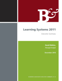   2011:          - Learning Systems 2011: The Definitive Buyer's Guide to the Global Market for Learning Management Solutions