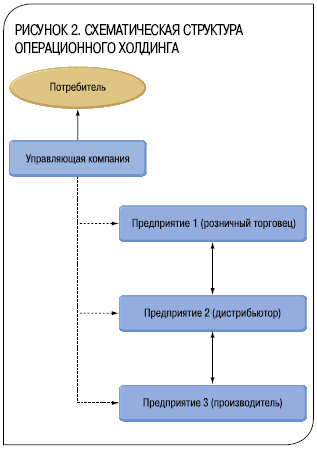 Схематическая структура операционного холдинга