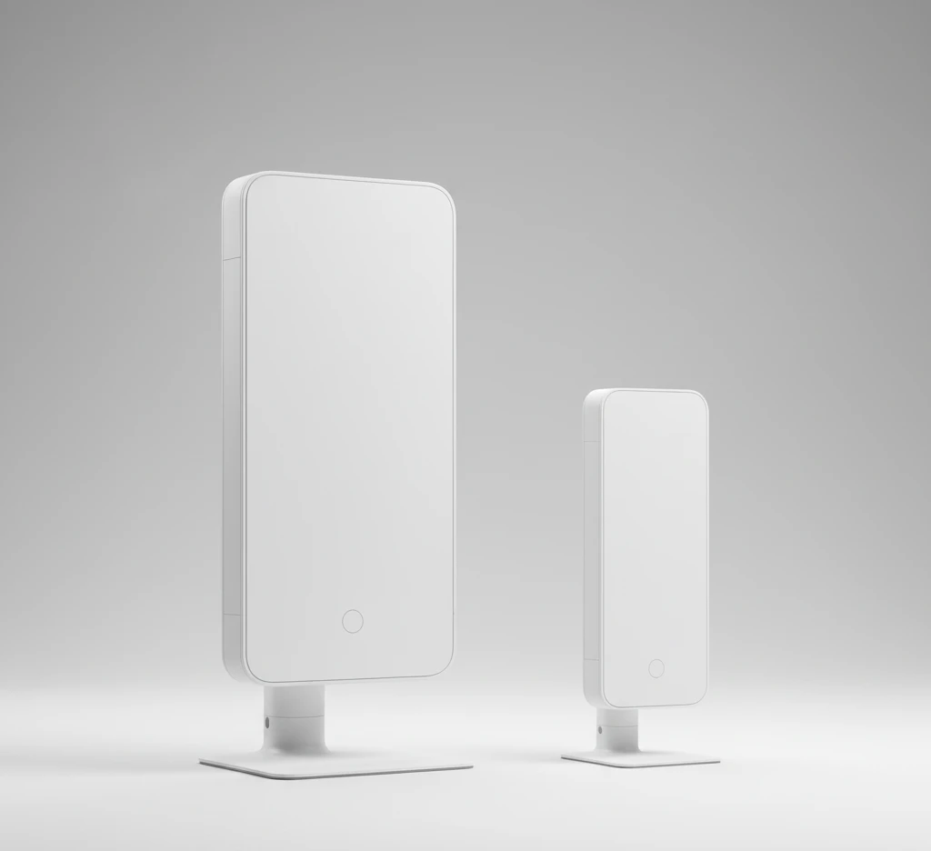 Порівняння антен Starlink 2 і 3 покоління поруч